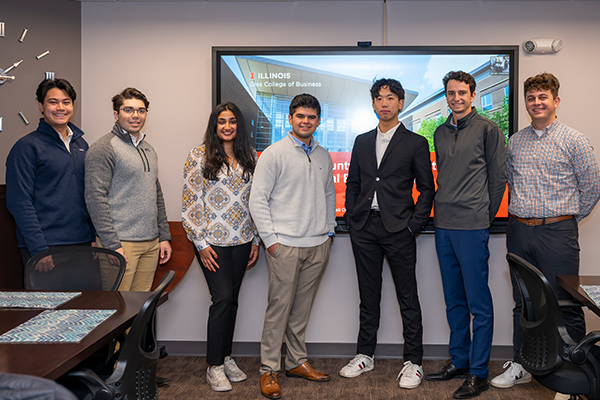 students delivering a final presentation